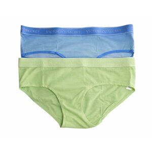 Victoria Secret Large Bikini Panties Blue Green 2 Pack NEW